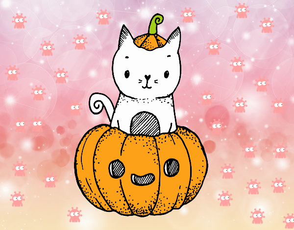 Un gatito de Halloween