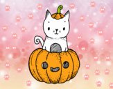 Un gatito de Halloween