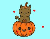 Un gatito de Halloween