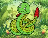 Una serpiente de cascabel