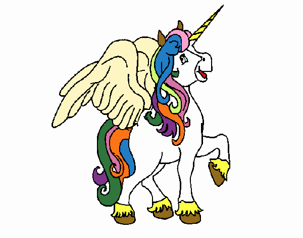 Unicornio con alas