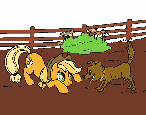 Applejack y Winona