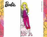 Barbie con cazadora de cuadros