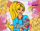 Barbie con su linda gatita