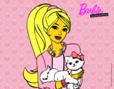 Barbie con su linda gatita