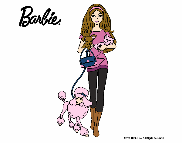 Barbie con sus mascotas