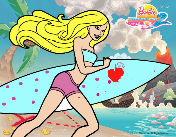 Barbie corre al agua