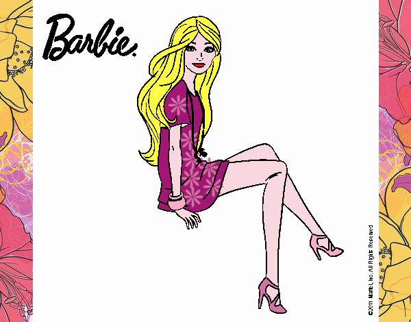 Barbie posa para  la  foto