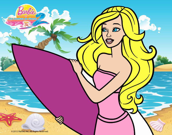 Barbie va a surfear