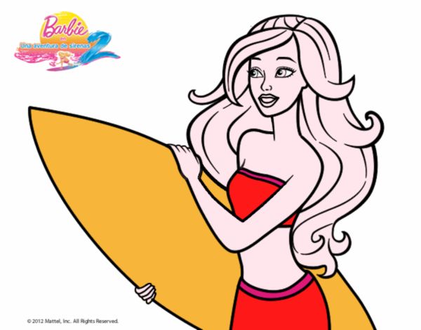 Barbie va a surfear