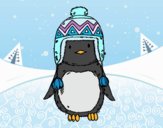 Bebé pingüino con gorrito