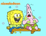 Bob Esponja y Patricio en bañador