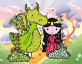 Dragón y princesa