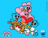 Gumball y amigos contentos