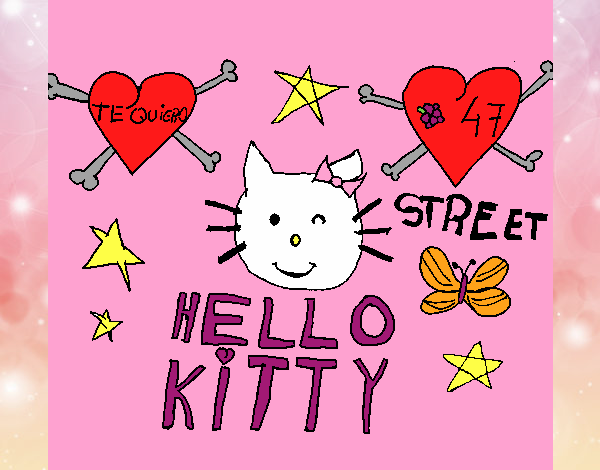 Dibujo de Hello Kitty pintado por en  el día 03-07-20 a las  02:15:00. Imprime, pinta o colorea tus propios dibujos!