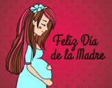 Mamá embarazada en el día de la madre