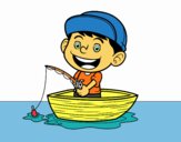 Niño pescando