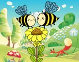 Pareja de abejas