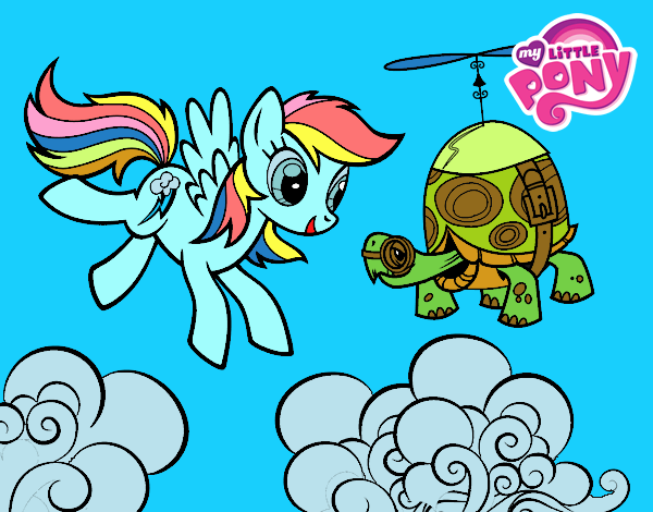 Rainbow Dash y la tortuga tanque