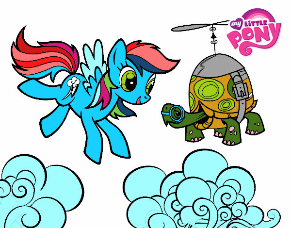 Rainbow Dash y la tortuga tanque