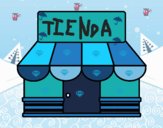 Tienda con toldo