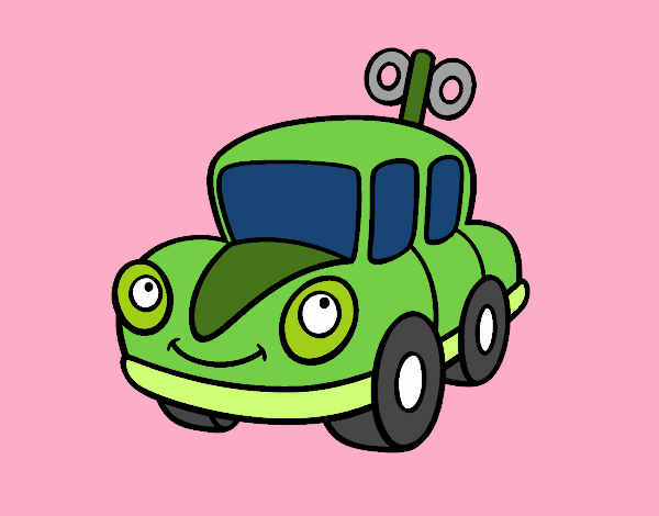 el auto verde