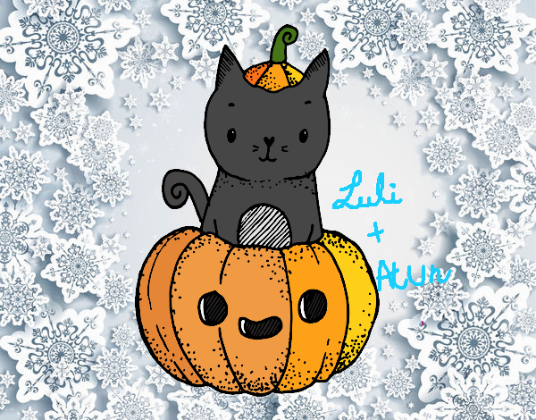 Un gatito de Halloween