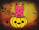 Un gatito de Halloween