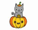 Un gatito de Halloween