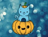 Un gatito de Halloween