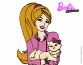 Barbie con su linda gatita