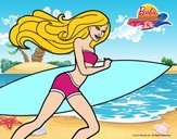 Barbie corre al agua