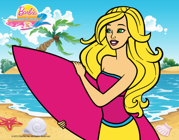 Barbie va a surfear