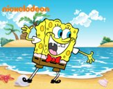 Bob Esponja saludando