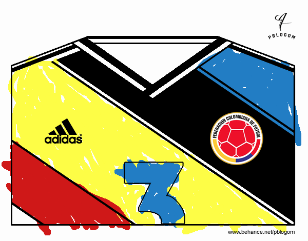 Camiseta del mundial de fútbol 2014 de Colombia