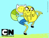 Finn y Jake abrazados