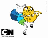 Finn y Jake abrazados