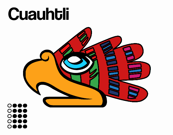 Dibujo de Los días aztecas: el águila Cuauhtli pintado por en   el día 08-07-20 a las 00:46:30. Imprime, pinta o colorea tus propios  dibujos!