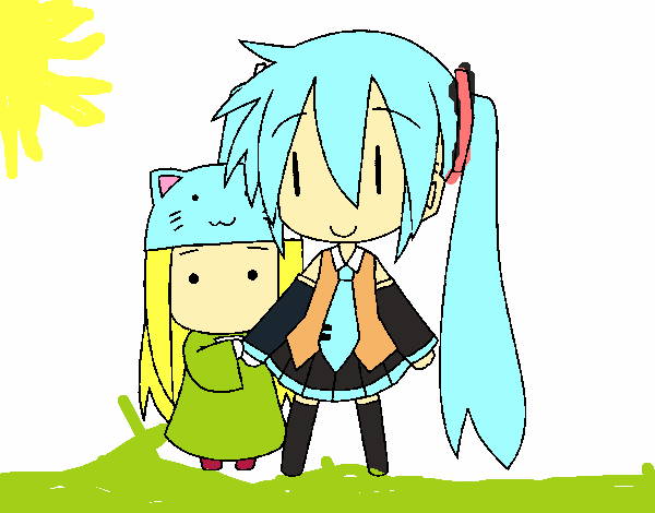 Miku y Kasane Chibi