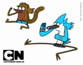 Mordecai y Rigby karatekas