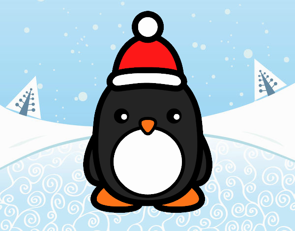 Pingüino navideño