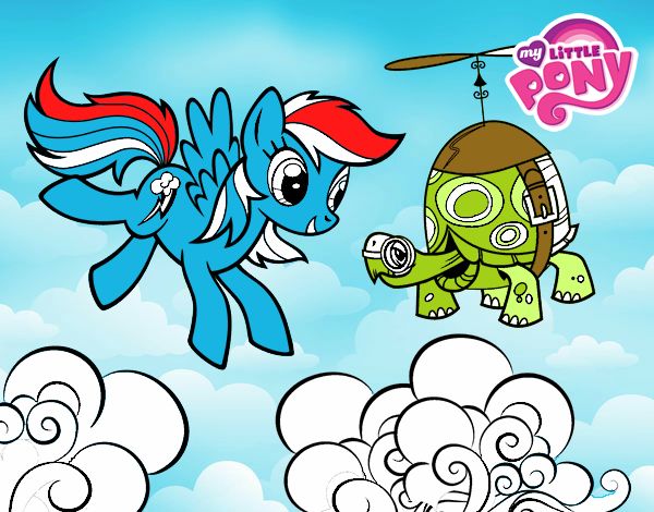 Rainbow Dash y la tortuga tanque