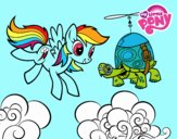 Rainbow Dash y la tortuga tanque