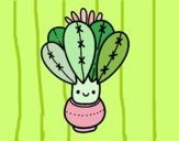 Un cactus con flor