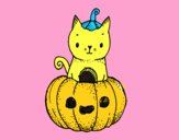 Un gatito de Halloween