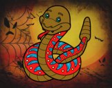 Una serpiente de cascabel