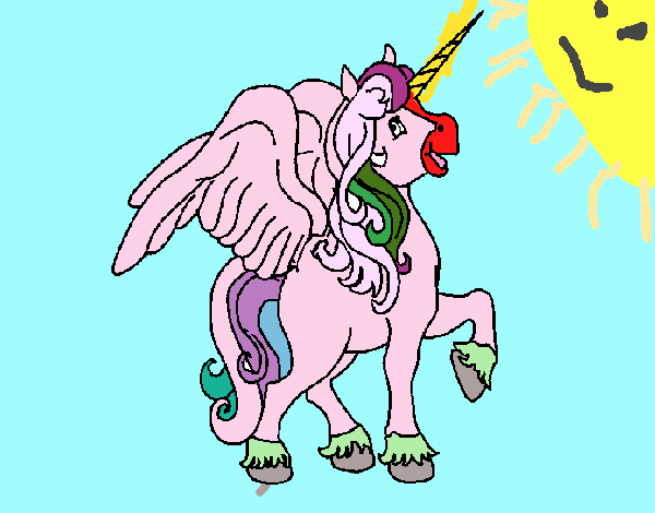 Unicornio con alas