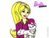 Barbie con su linda gatita