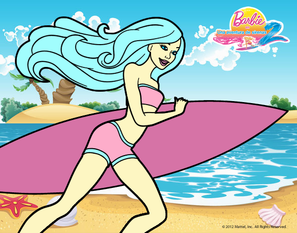 Barbie corre al agua