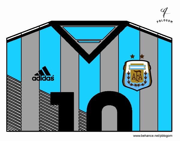 Camiseta del mundial de fútbol 2014 de Argentina